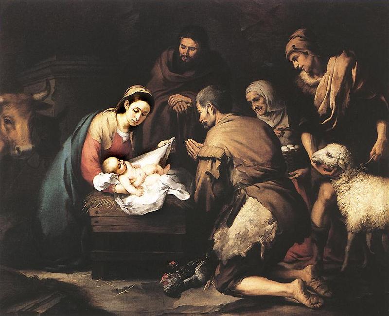 MURILLO, Bartolome Esteban Adoration of the Shepherds zg oil painting picture